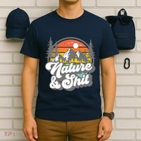 Nature And Shit Funny Hiking Camping Hiker Camper Rv Gift Tank Top T-Shirt thumb 6