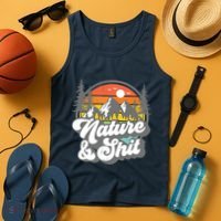 Nature And Shit Funny Hiking Camping Hiker Camper Rv Gift Tank Top Tank Top thumb 4