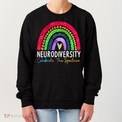 Neurodiversity Autism Spectrum ASD ADHD Rainbow Boho Women's Sweatshirt