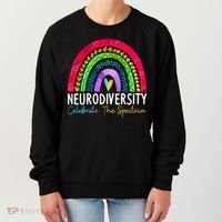 Neurodiversity Autism Spectrum ASD ADHD Rainbow Boho Women's Sweatshirt thumb 0
