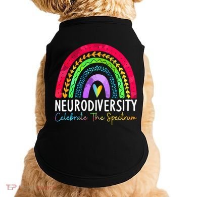 Neurodiversity Autism Spectrum ASD ADHD Rainbow Boho Doggie Tank