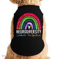 Neurodiversity Autism Spectrum ASD ADHD Rainbow Boho Doggie Tank thumb 0