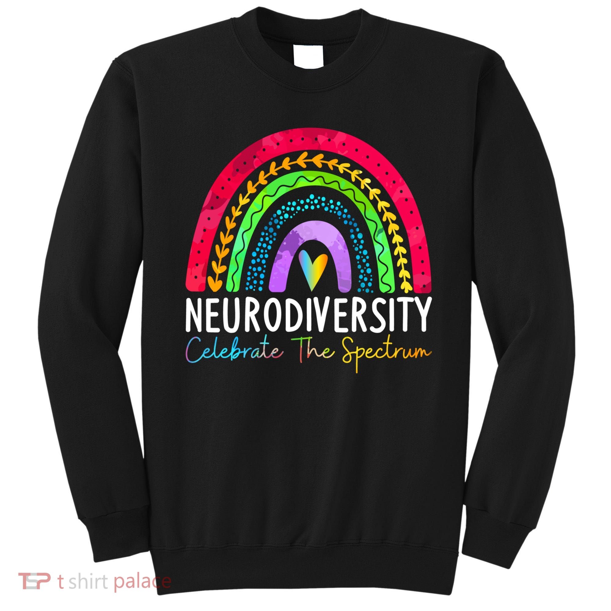 Neurodiversity Autism Spectrum ASD ADHD Rainbow Boho Sweatshirt
