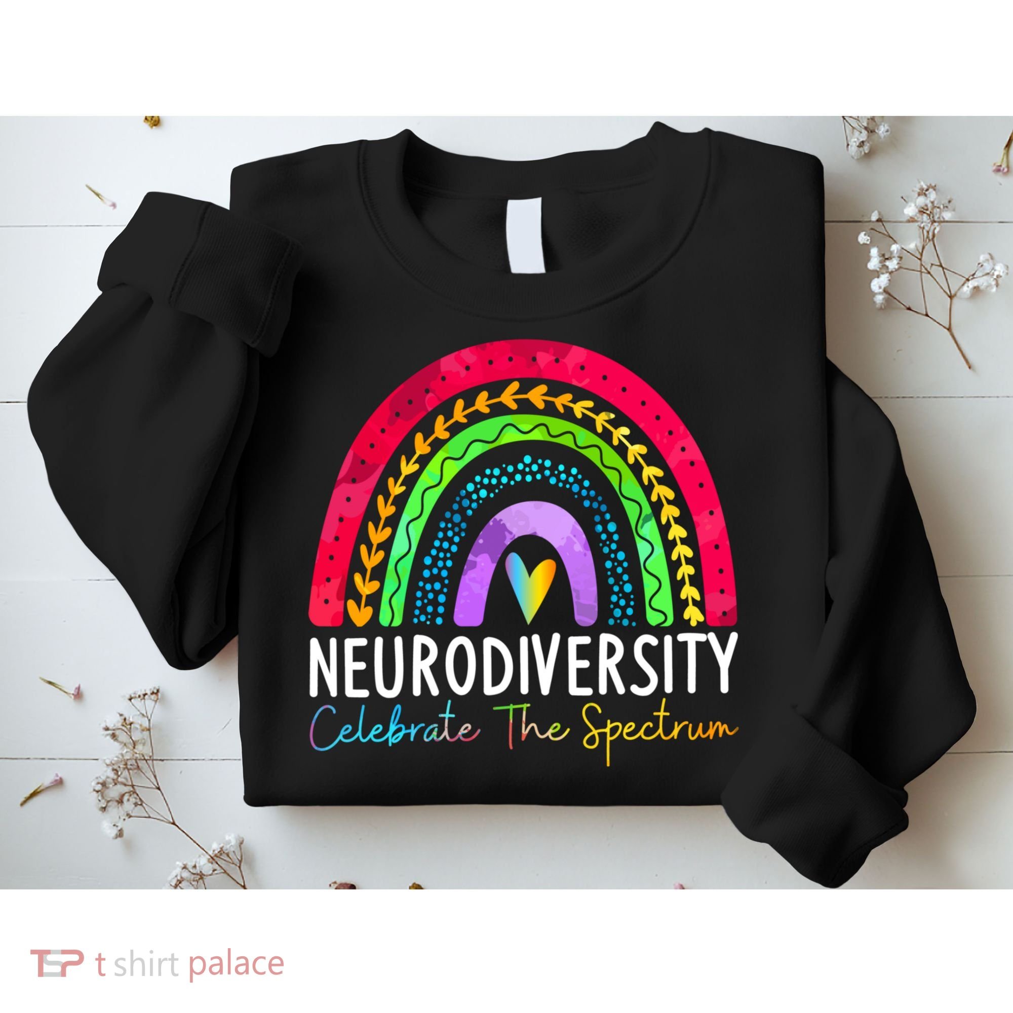 Neurodiversity Autism Spectrum ASD ADHD Rainbow Boho Sweatshirt