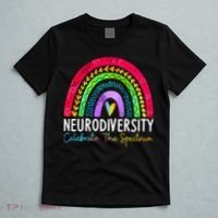 Neurodiversity Autism Spectrum ASD ADHD Rainbow Boho T-Shirt thumb 5
