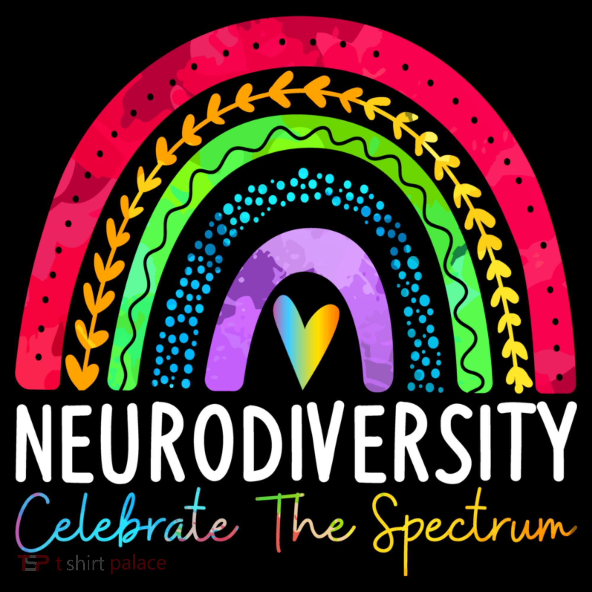 Neurodiversity Autism Spectrum ASD ADHD Rainbow Boho Mousepad