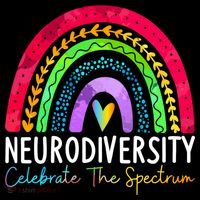 Neurodiversity Autism Spectrum ASD ADHD Rainbow Boho Baby Bodysuit thumb 2