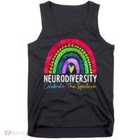 Neurodiversity Autism Spectrum ASD ADHD Rainbow Boho Tank Top thumb 0