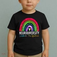 Neurodiversity Autism Spectrum ASD ADHD Rainbow Boho Toddler T-Shirt thumb 2