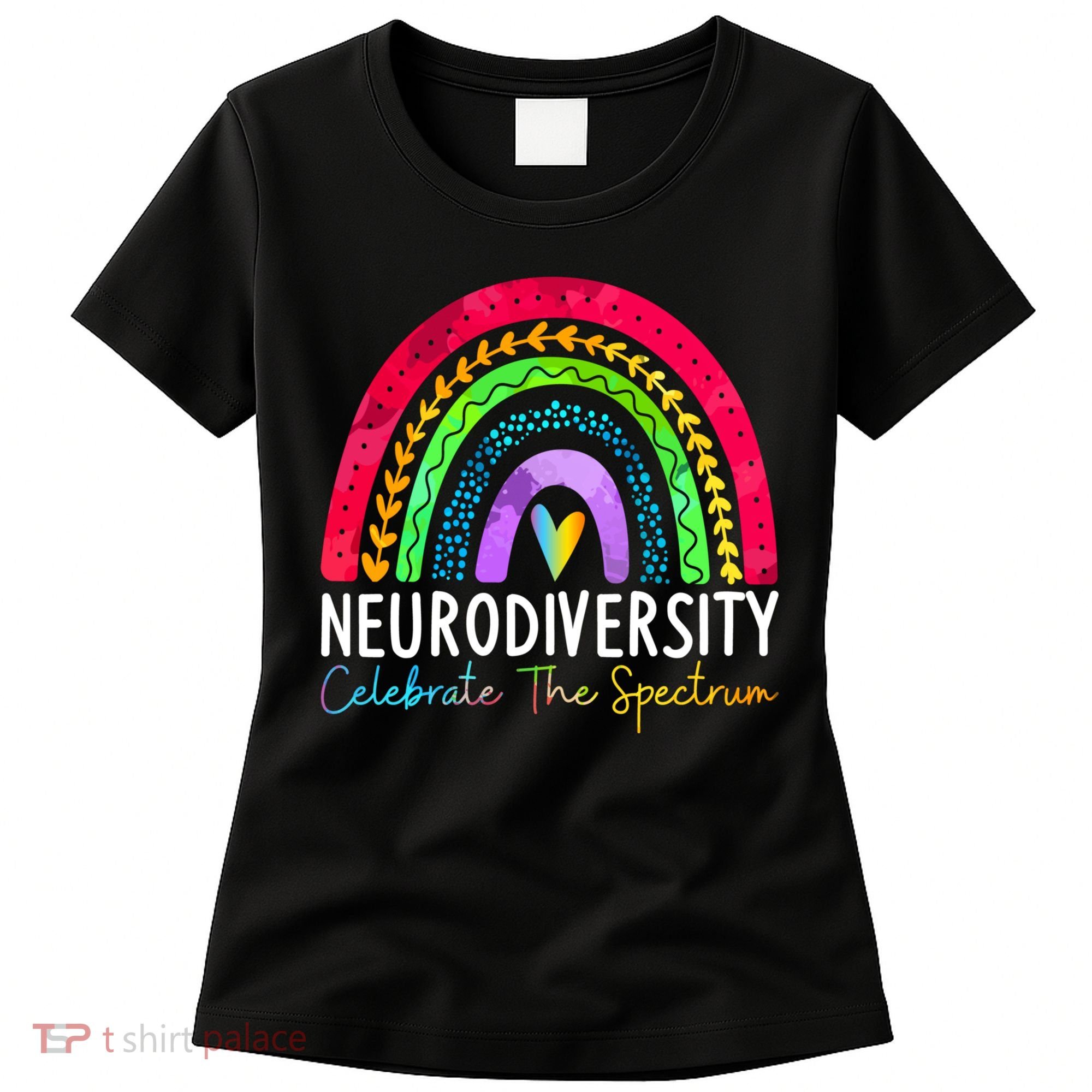 Neurodiversity Autism Spectrum ASD ADHD Rainbow Boho Women's T-Shirt
