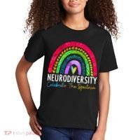 Neurodiversity Autism Spectrum ASD ADHD Rainbow Boho Kids T-Shirt thumb 2