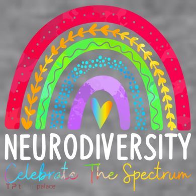 Neurodiversity Autism Spectrum ASD ADHD Rainbow Boho Women's Racerback Cropped Tank