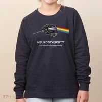 Neurodiversity Autism Spectrum ASD ADHD Rainbow Brain Women's Sweatshirt thumb 0