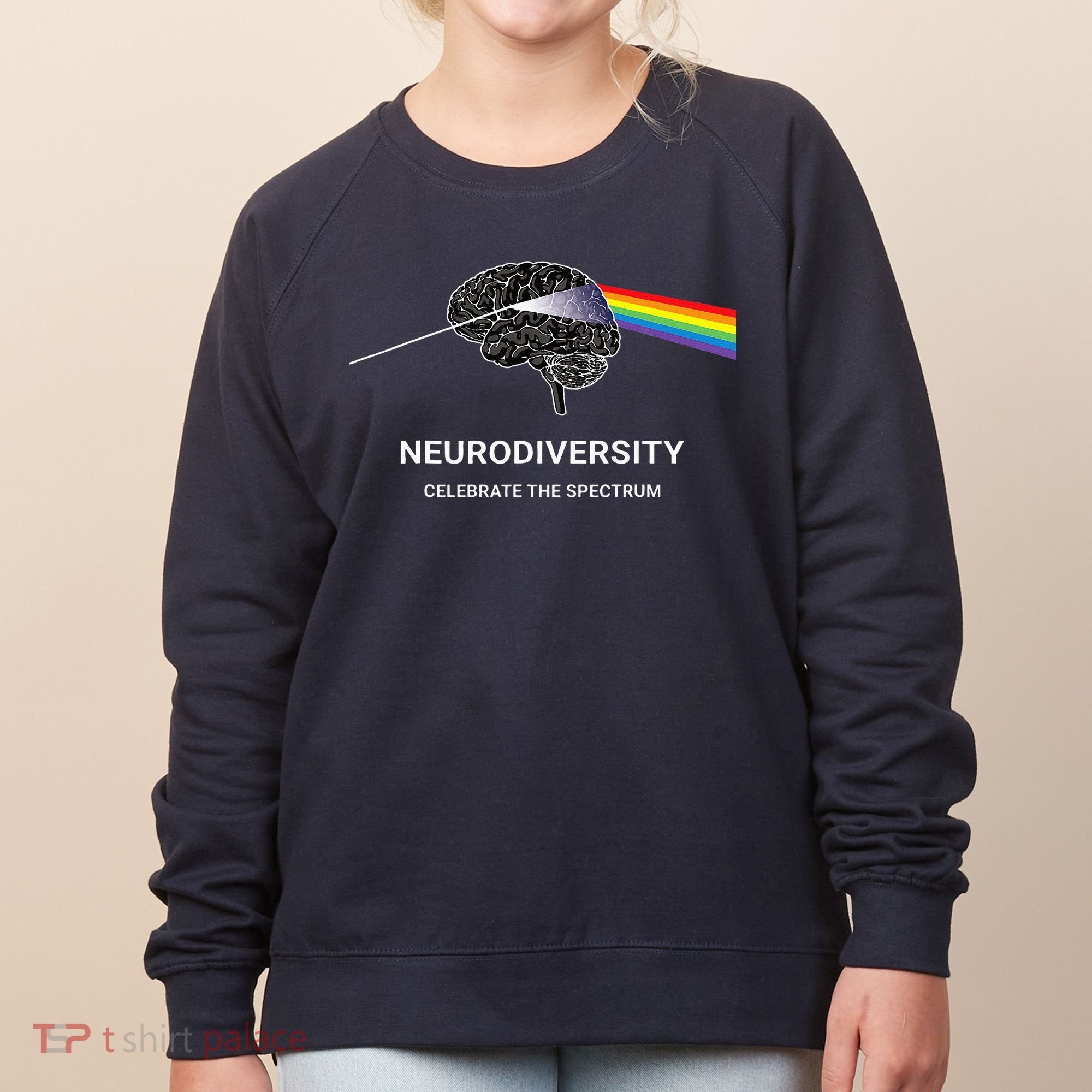 Neurodiversity Autism Spectrum ASD ADHD Rainbow Brain Women's Sweatshirt