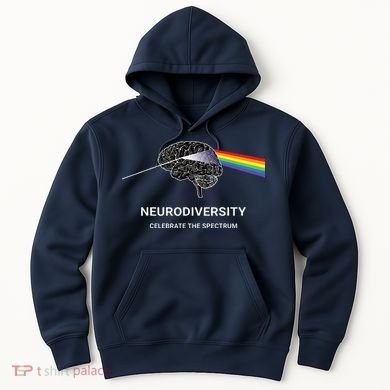Neurodiversity Autism Spectrum ASD ADHD Rainbow Brain Hoodie