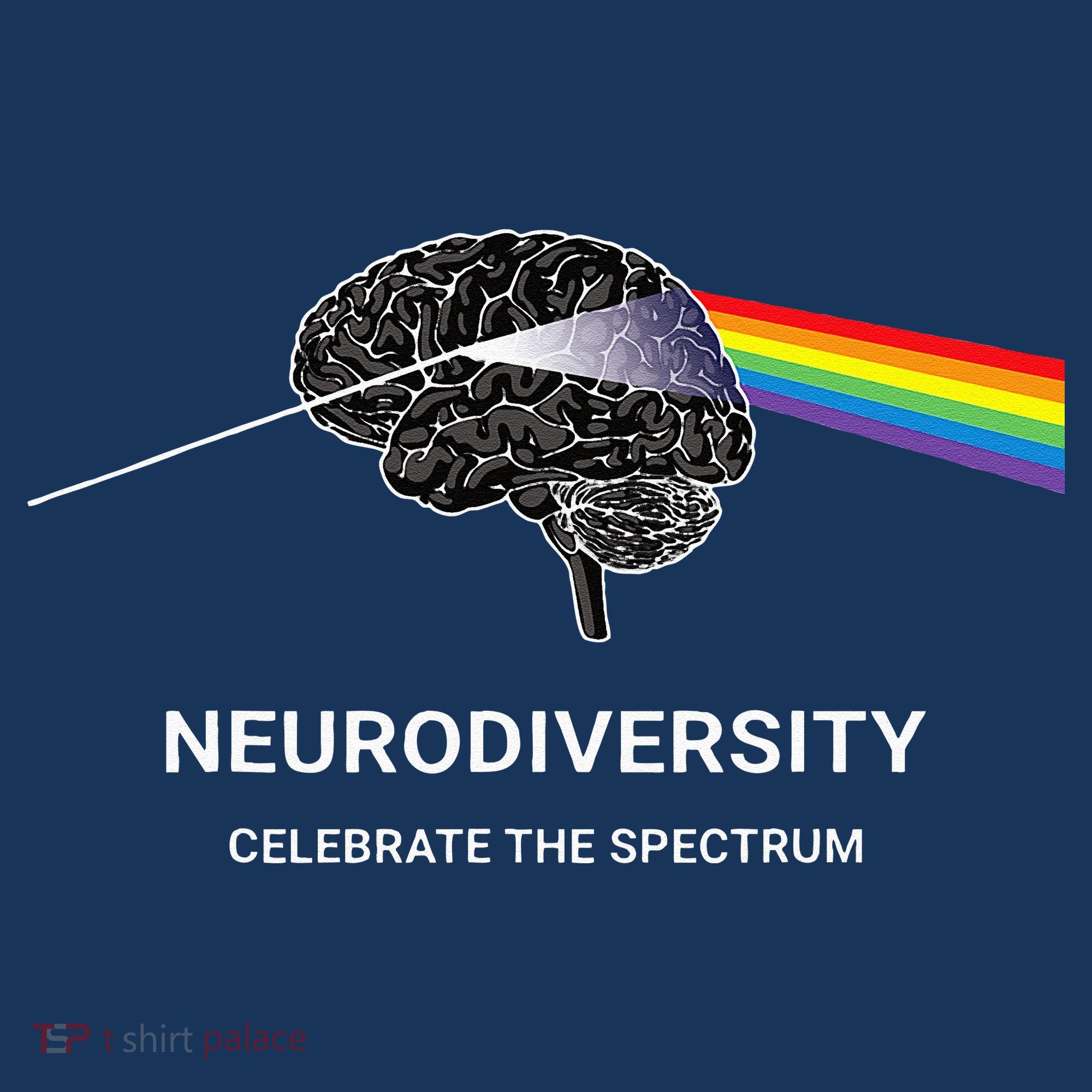 Neurodiversity Autism Spectrum ASD ADHD Rainbow Brain Long Sleeve Shirt