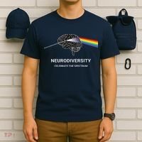 Neurodiversity Autism Spectrum ASD ADHD Rainbow Brain T-Shirt thumb 6