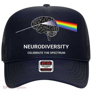 Neurodiversity Autism Spectrum ASD ADHD Rainbow Brain Hat
