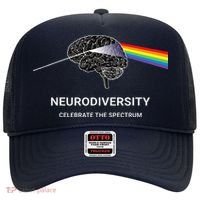 Neurodiversity Autism Spectrum ASD ADHD Rainbow Brain Hat thumb 0