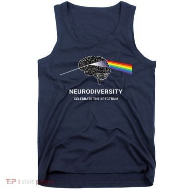 Neurodiversity Autism Spectrum ASD ADHD Rainbow Brain Tank Top