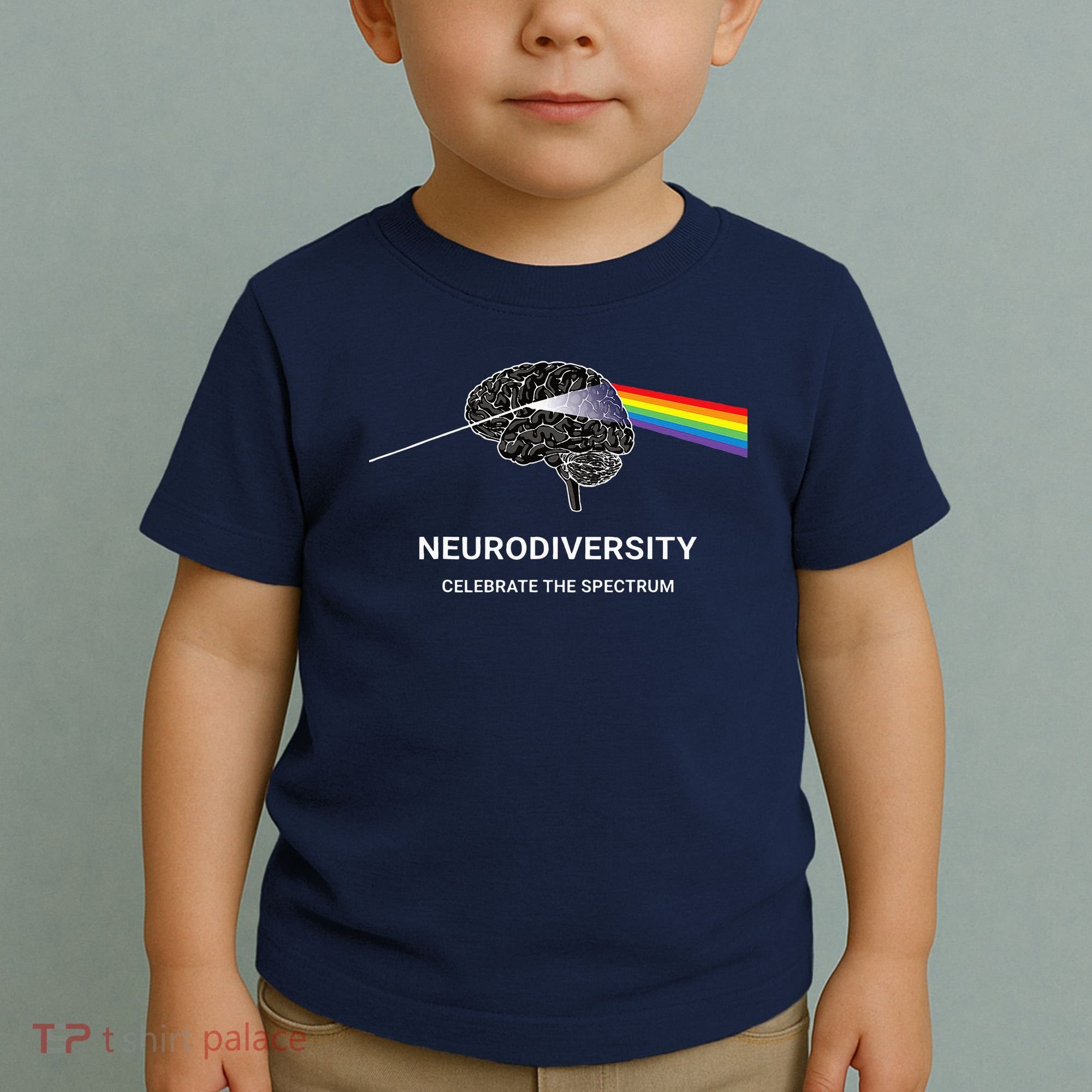 Neurodiversity Autism Spectrum ASD ADHD Rainbow Brain Toddler T-Shirt