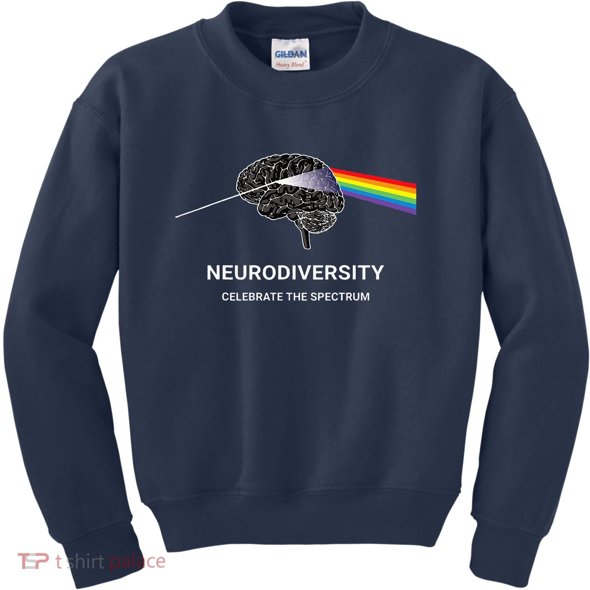 Neurodiversity Autism Spectrum ASD ADHD Rainbow Brain Kids Sweatshirt