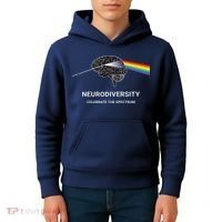 Neurodiversity Autism Spectrum ASD ADHD Rainbow Brain Kids Hoodie thumb 4