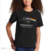 Neurodiversity Autism Spectrum ASD ADHD Rainbow Brain Kids T-Shirt thumb 2