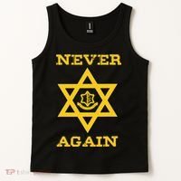 Never Again Support Israel Jewish Star Of David Idf Logo Tank Top thumb 2