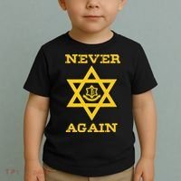 Never Again Support Israel Jewish Star Of David Idf Logo Toddler T-Shirt thumb 2