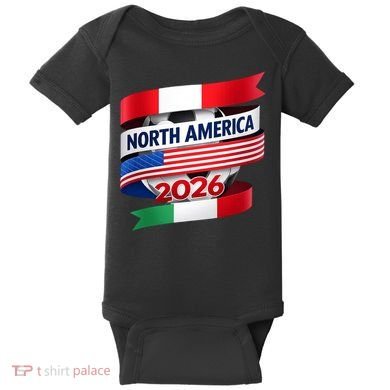 North America Soccer 2026  Baby Bodysuit