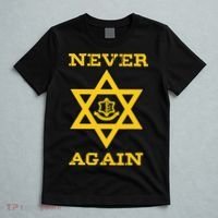 Never Again Support Israel Jewish Star Of David Idf Logo T-Shirt thumb 5