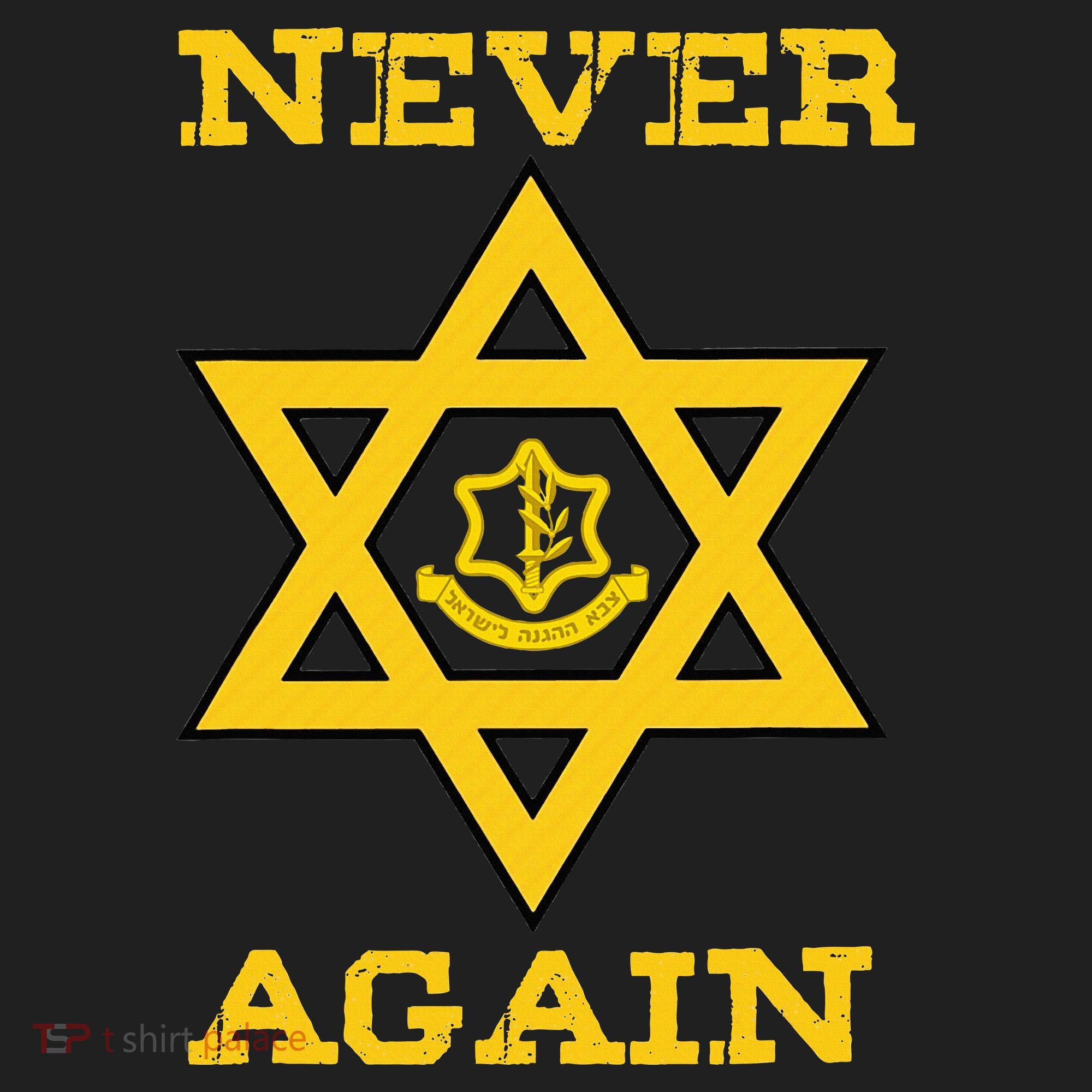Never Again Support Israel Jewish Star Of David Idf Logo Golf Towel