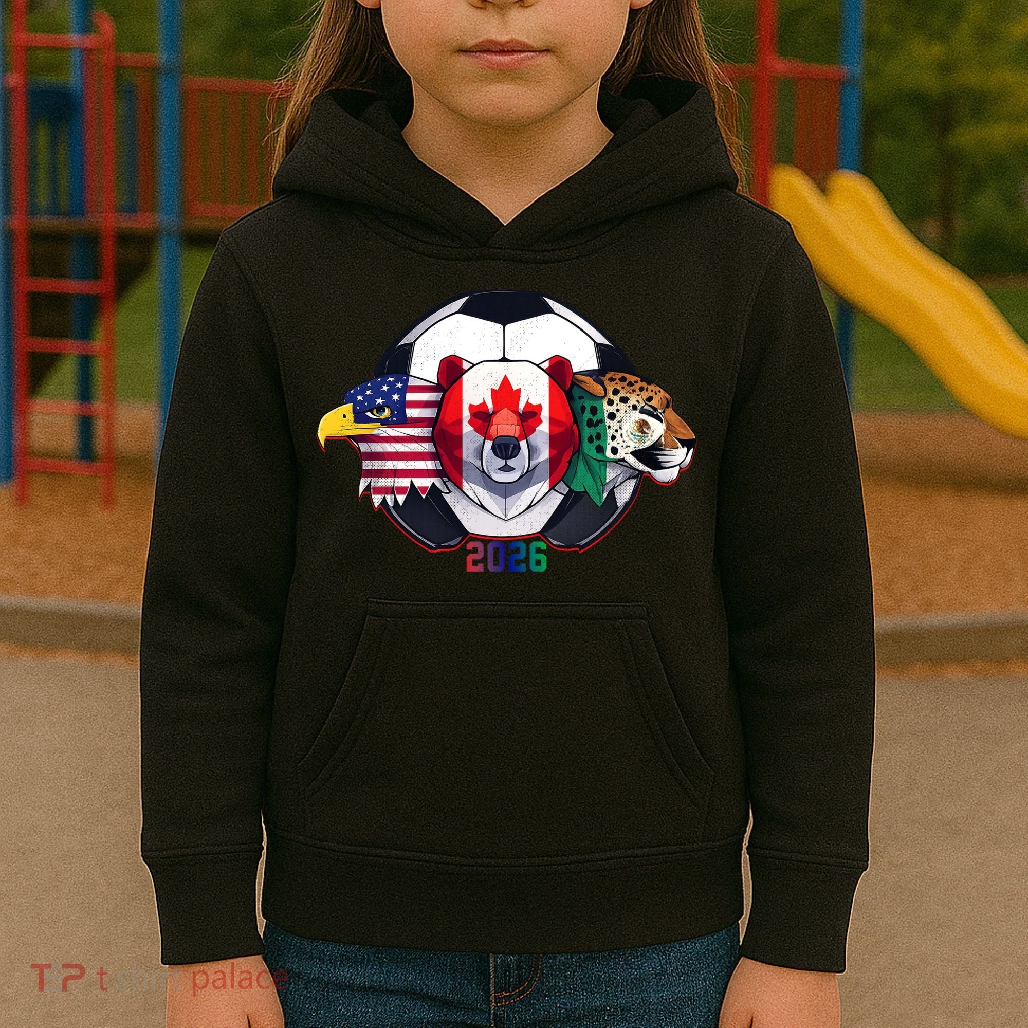 North American Soccer 2026 Fan Kids Hoodie