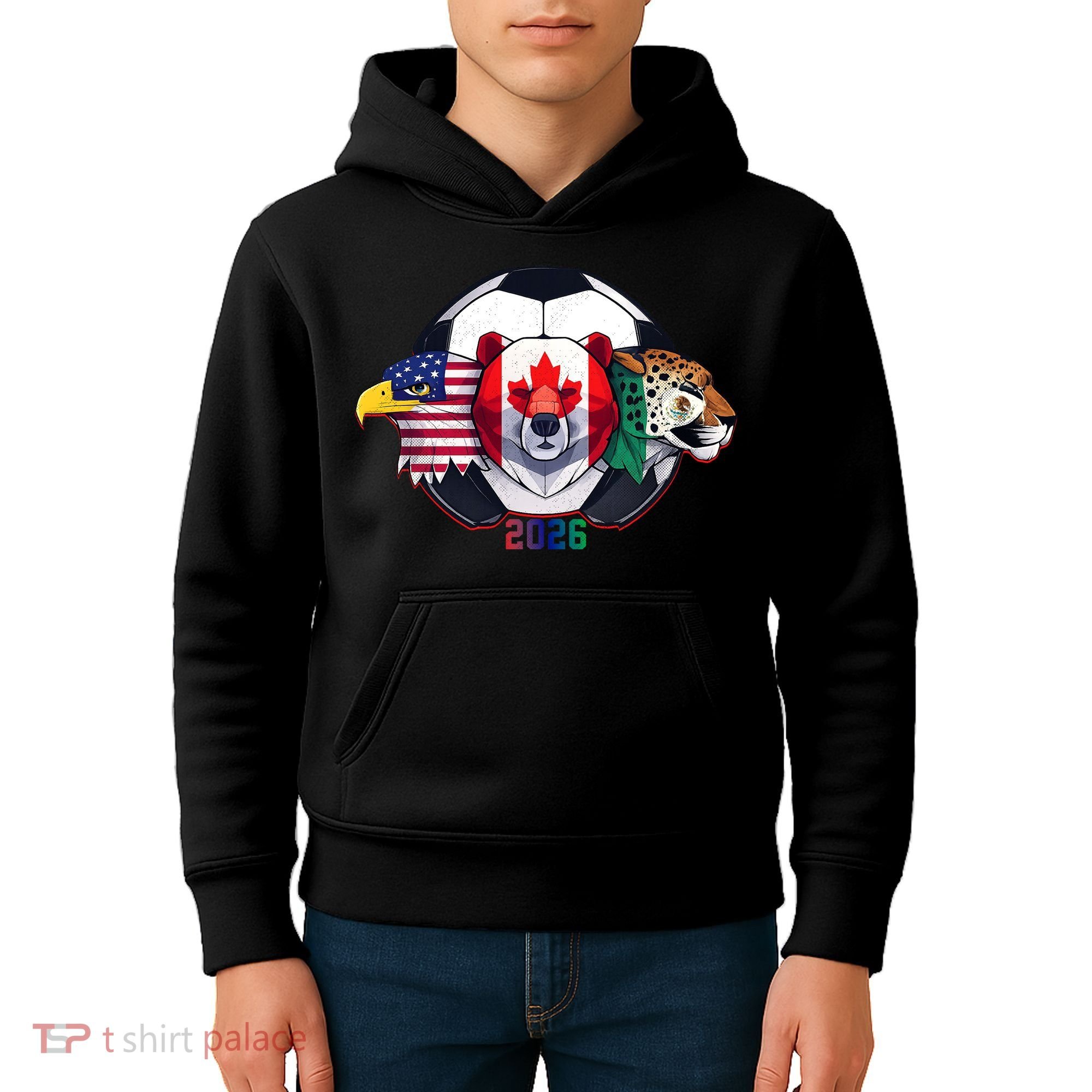 North American Soccer 2026 Fan Kids Hoodie