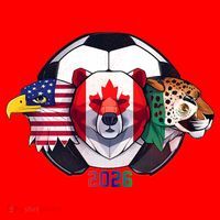 North American Soccer 2026 Fan Santa Hat thumb 1