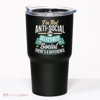Not Antisocial, Sarcastic Humor, Sarcasm Tumbler thumb 0