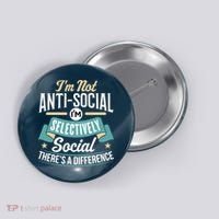 Not Antisocial, Sarcastic Humor, Sarcasm Button thumb 0