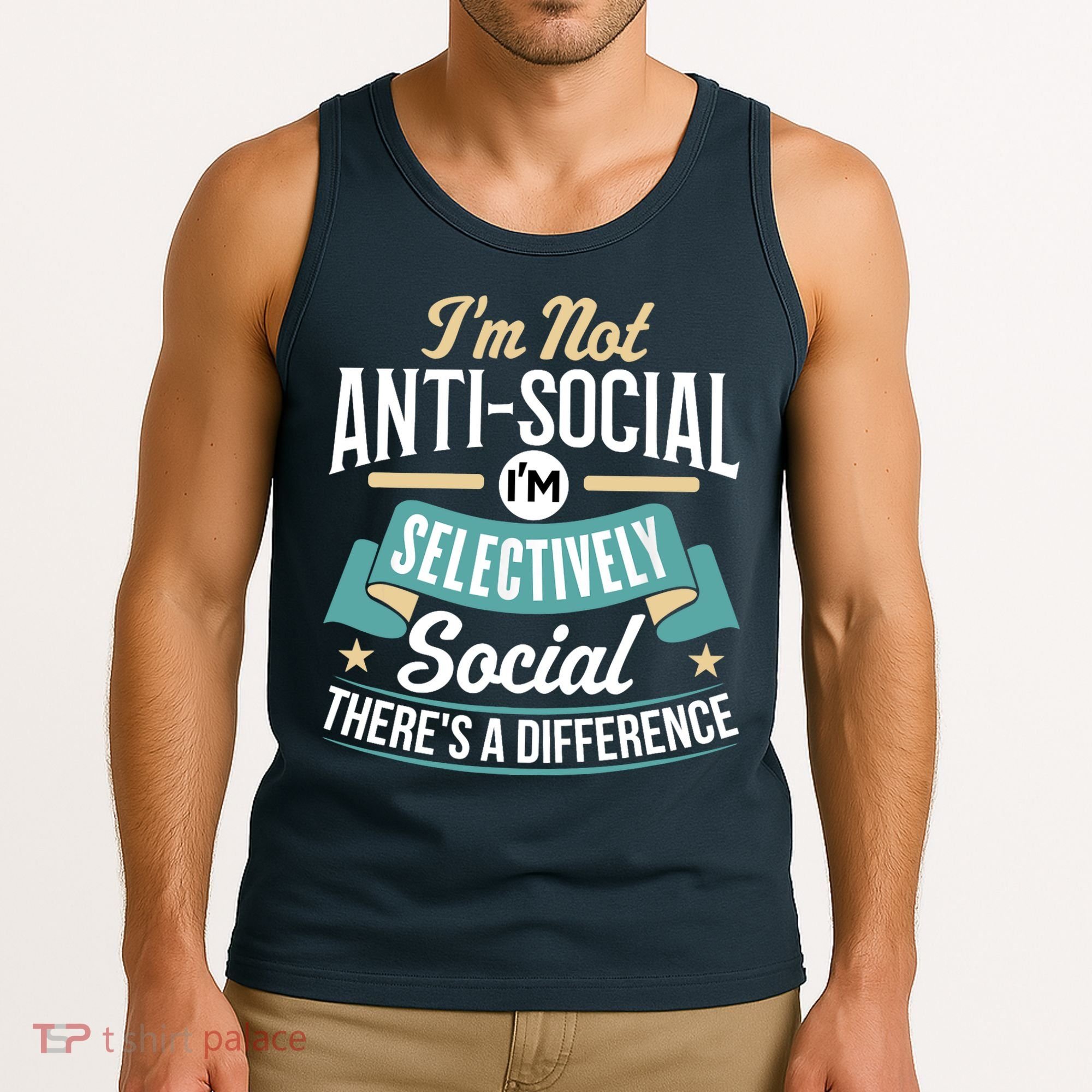 Not Antisocial, Sarcastic Humor, Sarcasm Tank Top