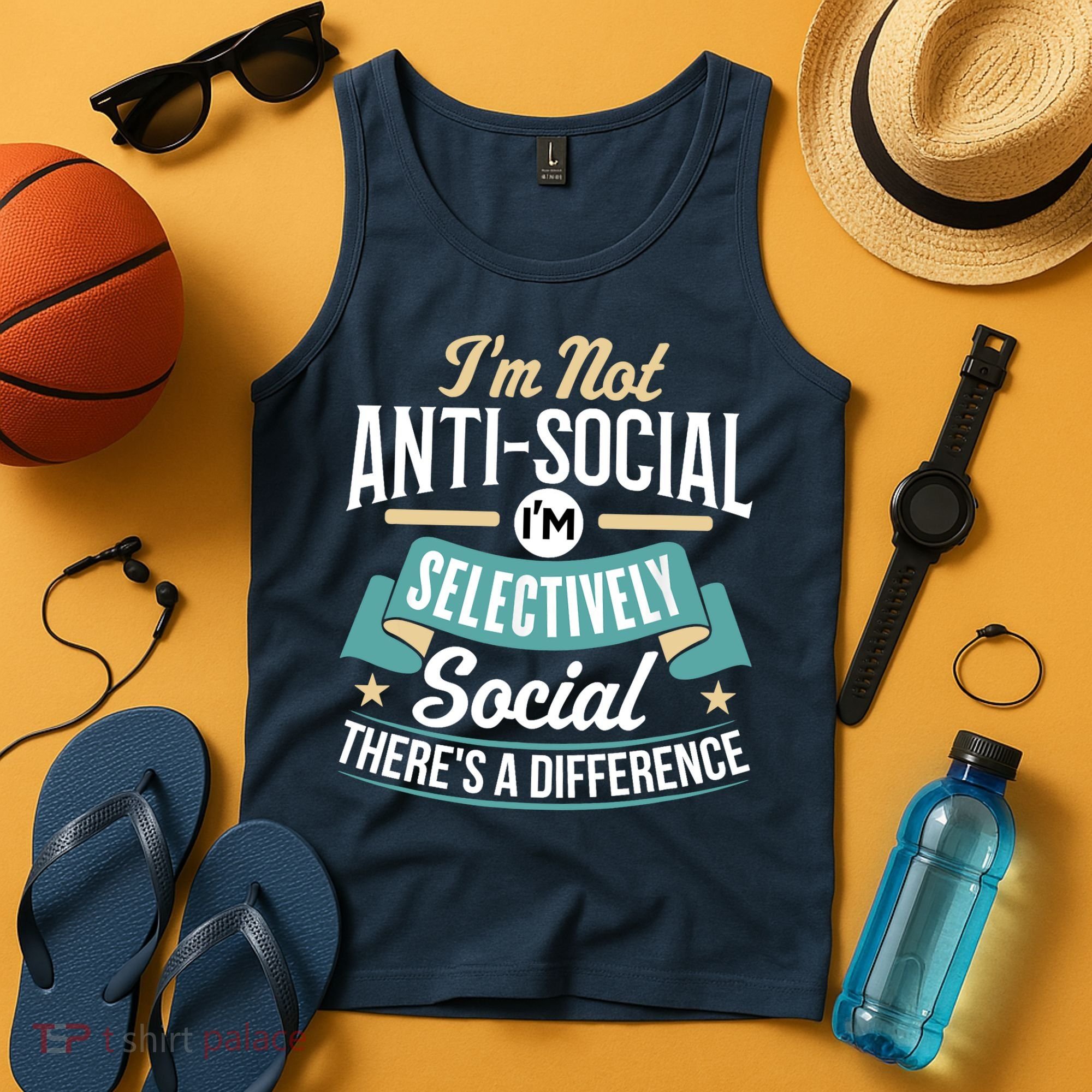 Not Antisocial, Sarcastic Humor, Sarcasm Tank Top