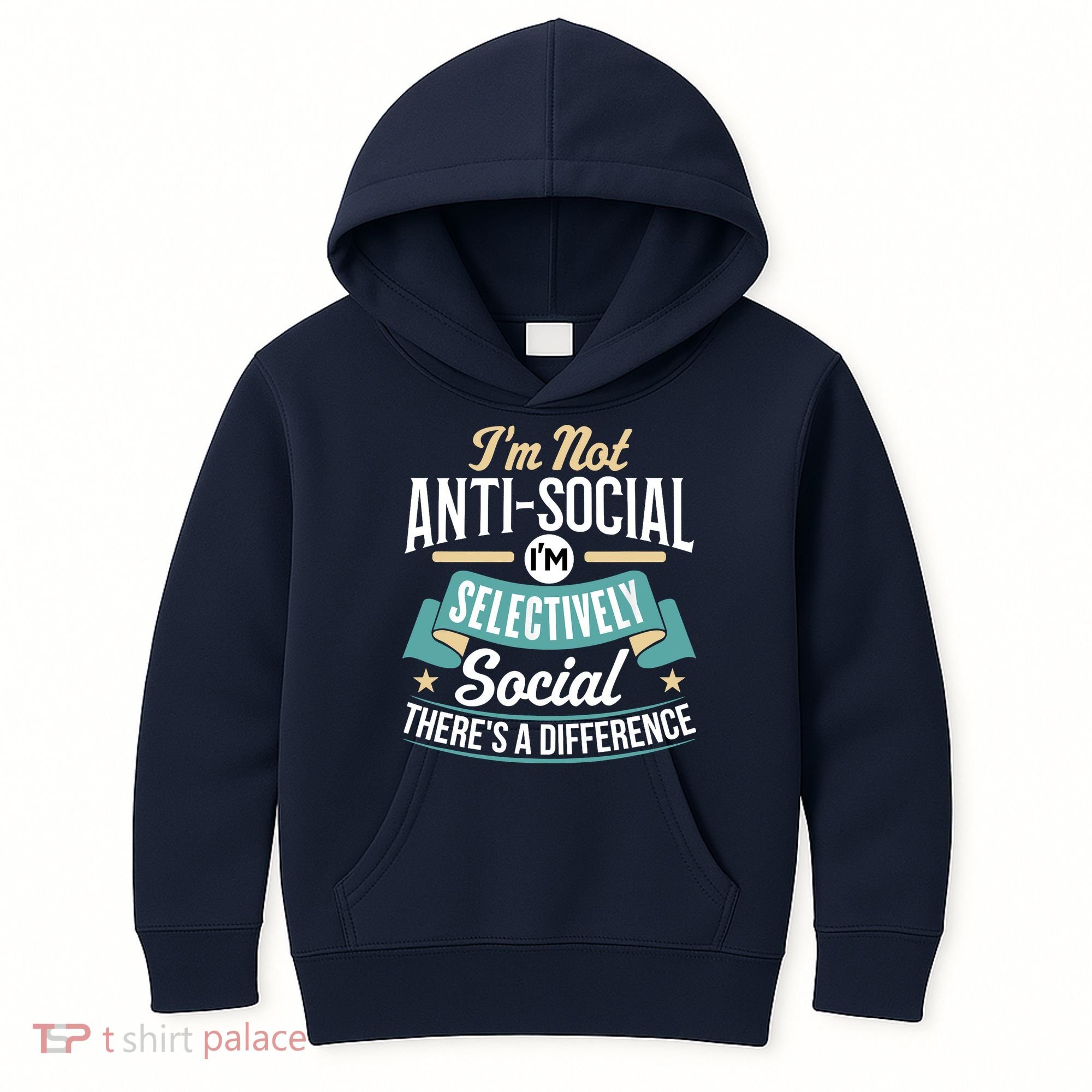 Not Antisocial, Sarcastic Humor, Sarcasm Kids Hoodie