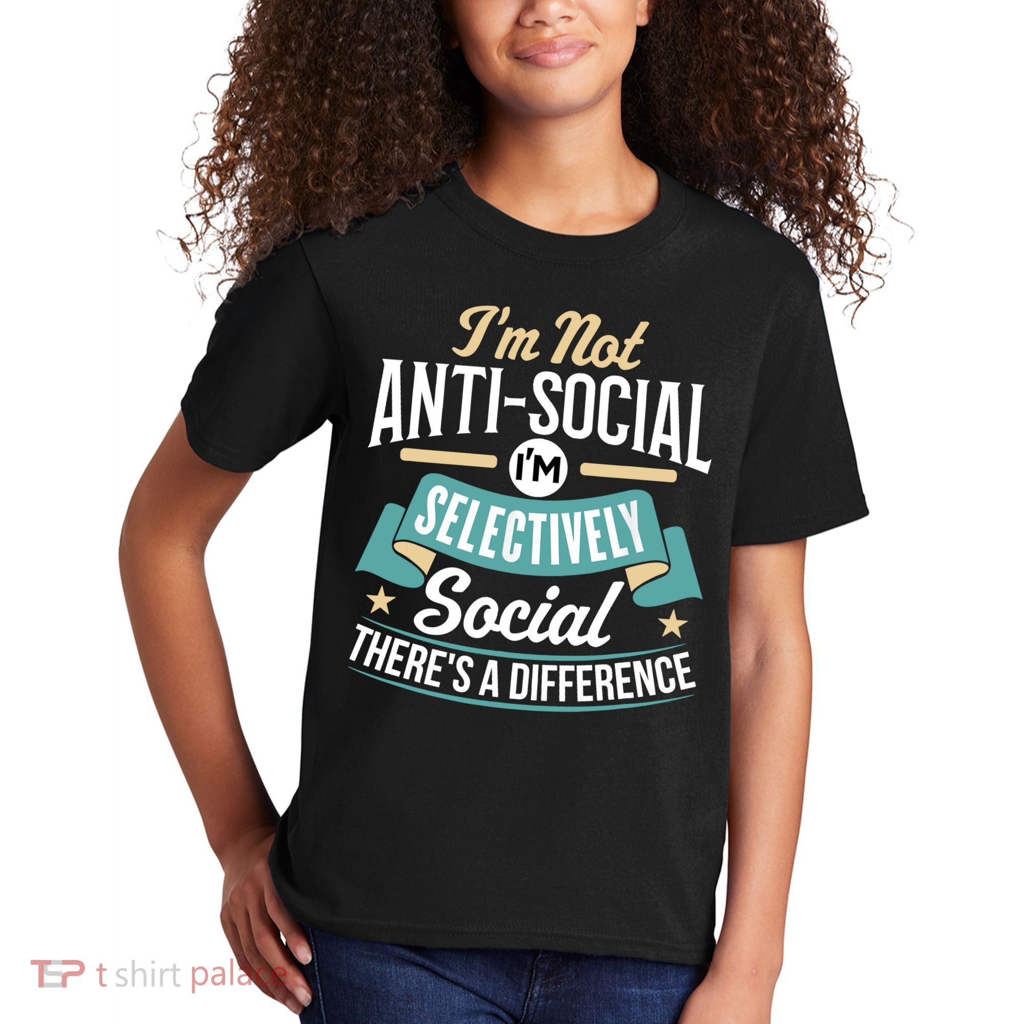 Not Antisocial, Sarcastic Humor, Sarcasm Kids T-Shirt