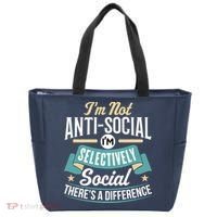 Not Antisocial, Sarcastic Humor, Sarcasm Tote Bag thumb 0