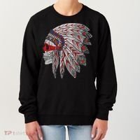 Native American Skull Feathers Women's Sweatshirt thumb 0