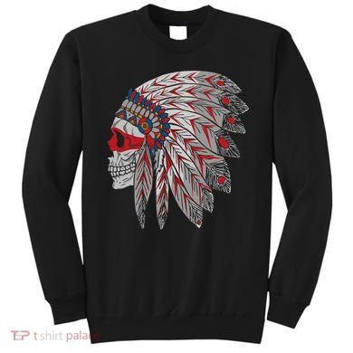 Native American Skull Feathers Sweatshirt