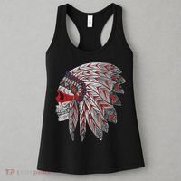 Native American Skull Feathers Women's Tank Top thumb 3