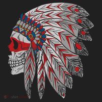 Native American Skull Feathers Hat thumb 2