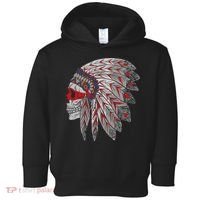 Native American Skull Feathers Toddler Hoodie thumb 0