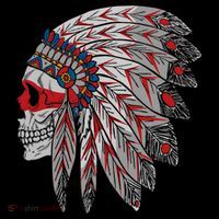 Native American Skull Feathers Toddler Hoodie thumb 2