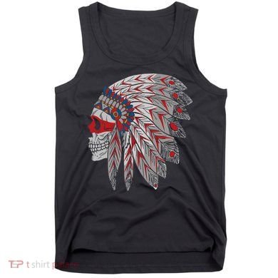 Native American Skull Feathers Tank Top
